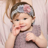 Brianna- Dusty Rose and Gray Headband