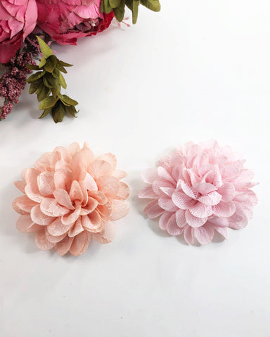 Lecia- Pink or Peach Lace Flower