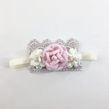 Grace- Pink and Cream accented with Gray Lace