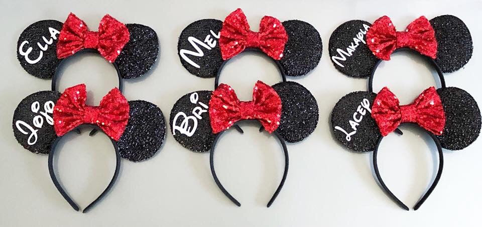 Personalized Minnie Mouse Ear Headbands