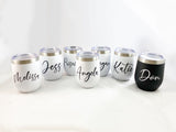 Personalized name wine tumblers