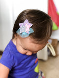 Glitter Clips- Unicorn and stars clip or headbands