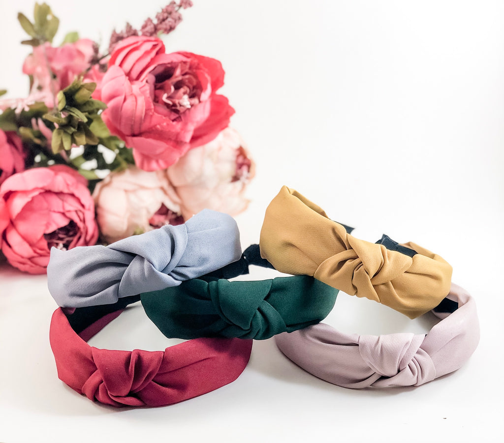 Twisted Knot Hard Headband-Solids