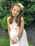 Francesca - peach and cream flower Headband