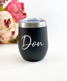 Personalized name wine tumblers