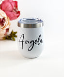 Personalized name wine tumblers