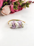Francesca - Lavender and off white Headband