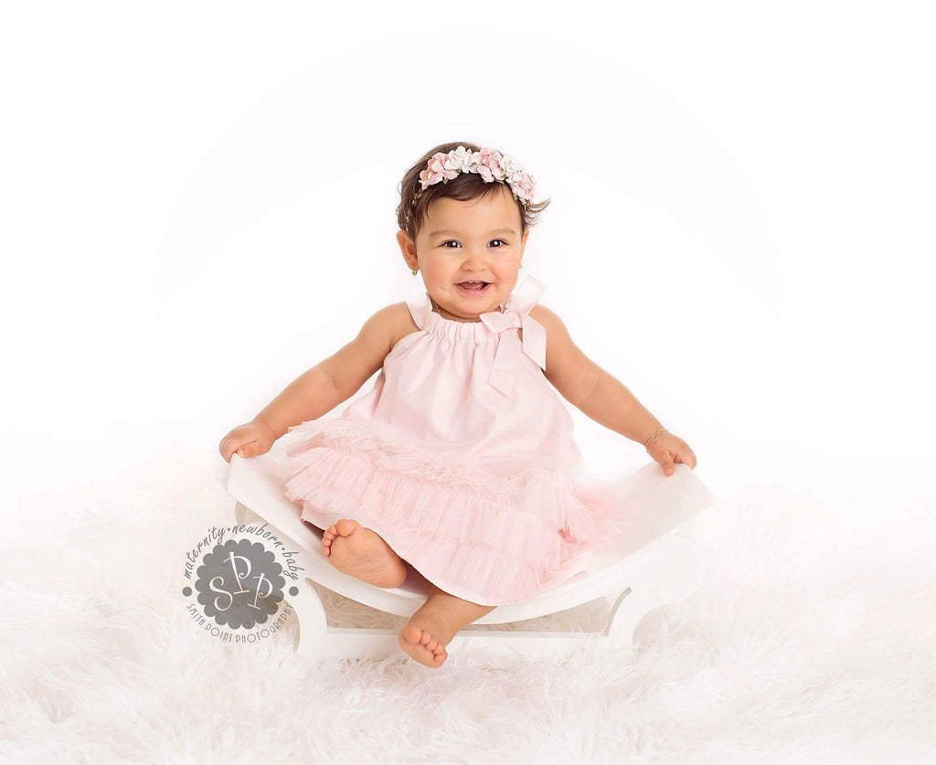 Valentina- Floral Crown Headband- Pink, White and Gold