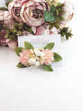 Francesca - peach and cream flower Headband