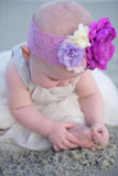 Rosanna- Purple, Lavender, Cream and Pink Headband