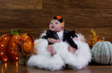 Brianna- Orange and Black Headband