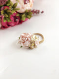 Francesca - Blush, tan and cream flower Headband