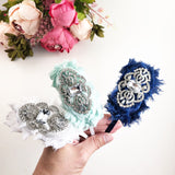 Ariana- Rhinestone Shabby Hard Headband