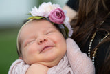 Francesca - Pink flower Headband