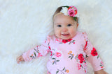Francesca - Pink, Red and Cream flower Headband