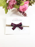 Leather Myah Bow- Teal