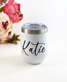 Personalized name wine tumblers