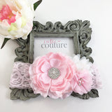 Rosanna- Pink and White Headband