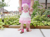 Rosanna- Pink and White Headband