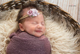 Francesca - dusty rose, pink and lavender flower Headband