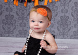 Pumpkin Headband- Orange and Gold Pumpkin Headband