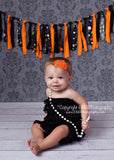 Pumpkin Headband- Orange and Gold Pumpkin Headband