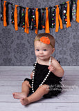 Pumpkin Headband- Orange and Gold Pumpkin Headband