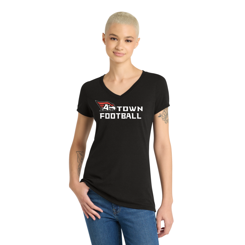 ATOWN FOOTBALL WOMEN'S VNECK TEE