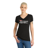 ATOWN FOOTBALL WOMEN'S VNECK TEE