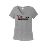 ATOWN FOOTBALL WOMEN'S VNECK TEE