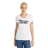 ATOWN FOOTBALL WOMEN'S VNECK TEE