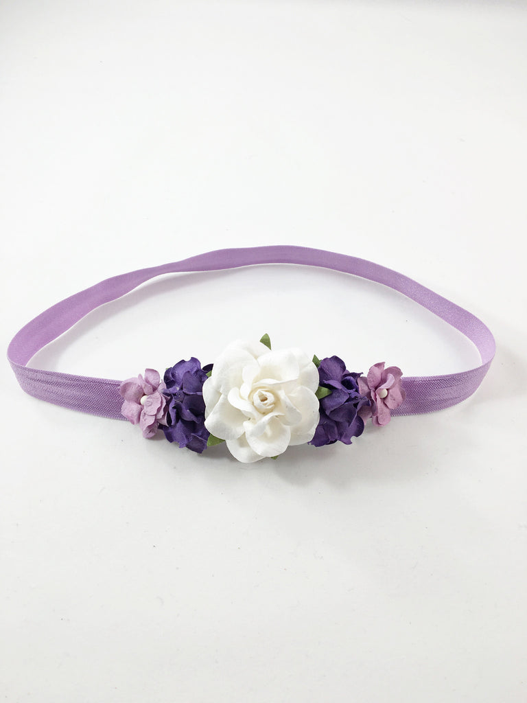 Valentina- Purple White and Lavender headband
