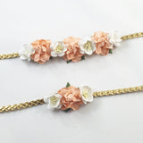 Mommy and Me- Peach, Cream and Gold Headband