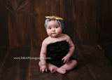 Karen- Black, White and Gold Striped Knotted Headband