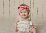 Karen- Coral and Gold Knotted Headband