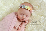 Annabelle- Rainbow Floral Crown Headband