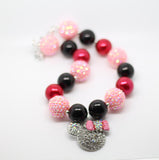 Minnie Necklace- red and pink