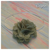 Brynn- Sage burlap Headband