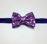 Liza- Purple Sequin Bow