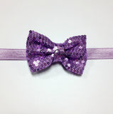 Liza- Purple Sequin Bow
