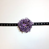 Cammie- Purple Leopard Headband or Clip