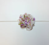 Cammie- Purple Floral Headband or Clip