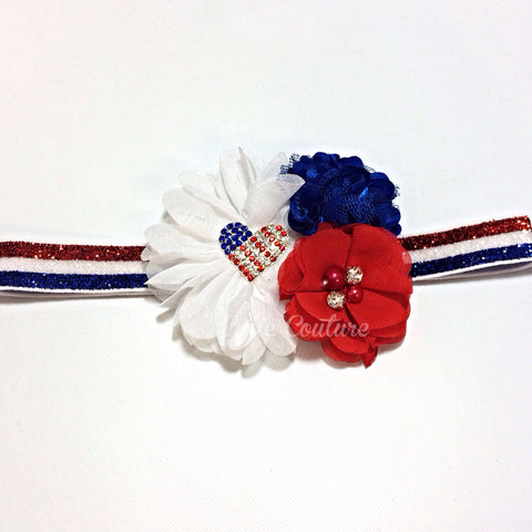 Isabella- Red, White, and Blue Headband