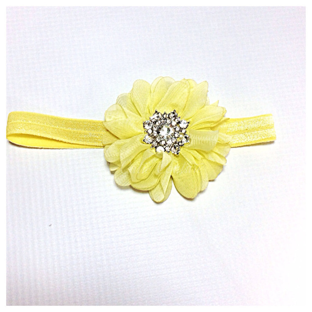 Luciana- Yellow Headband with rhinestone