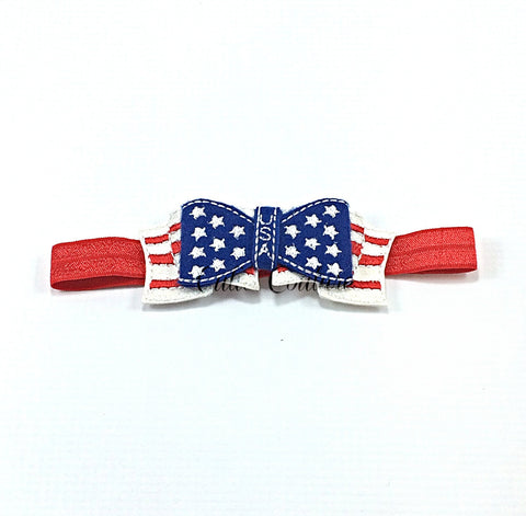 Red White and Blue Flag Feltie Headband