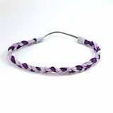 Brandi- Purple, Lavender, and Silver Braided Headband