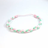 Brandi- Pink, Mint, and White braided headband