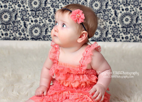 Cammie- Coral Headband or Clip