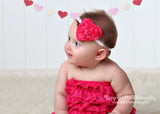 Stella- Hot Pink Heart Headband