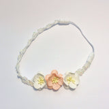 Peach and Cream flower Headband